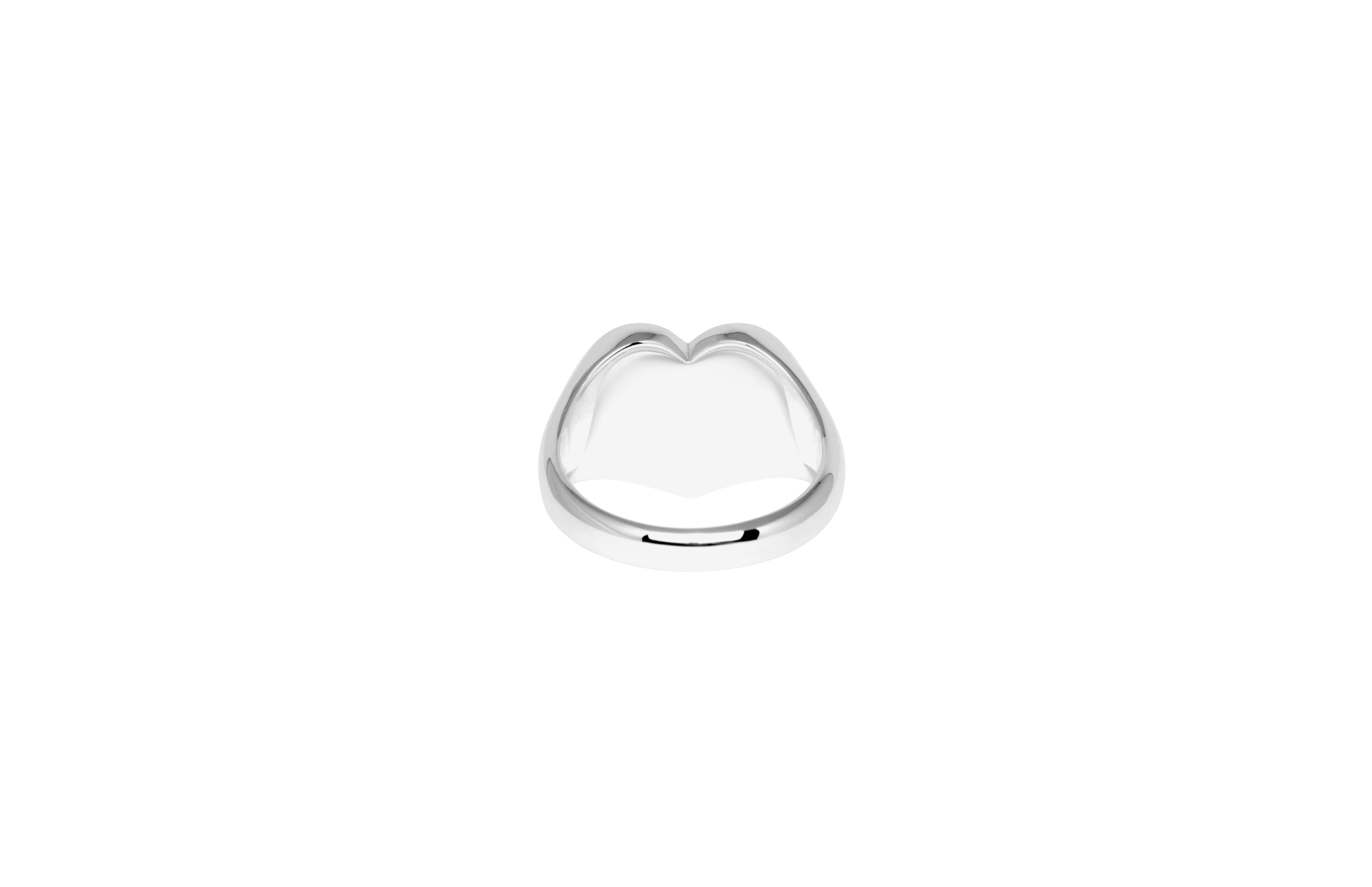 IX Heart Signet Ring Silver