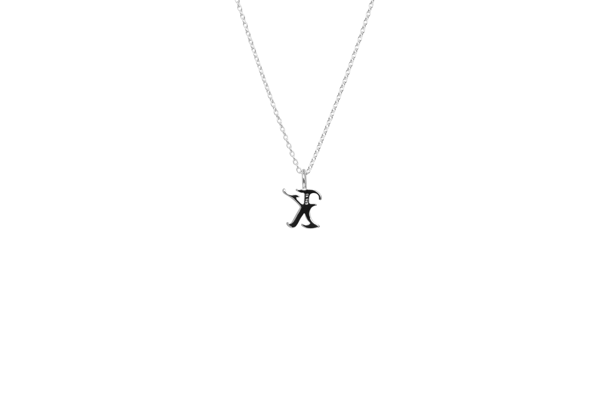 IX K Letter Charm Silver