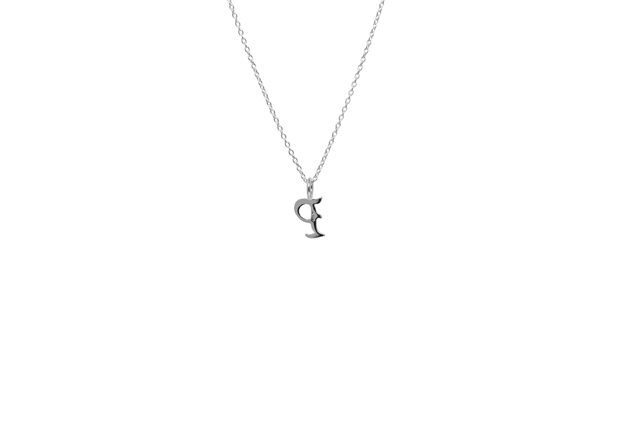 IX P Letter Charm Silver