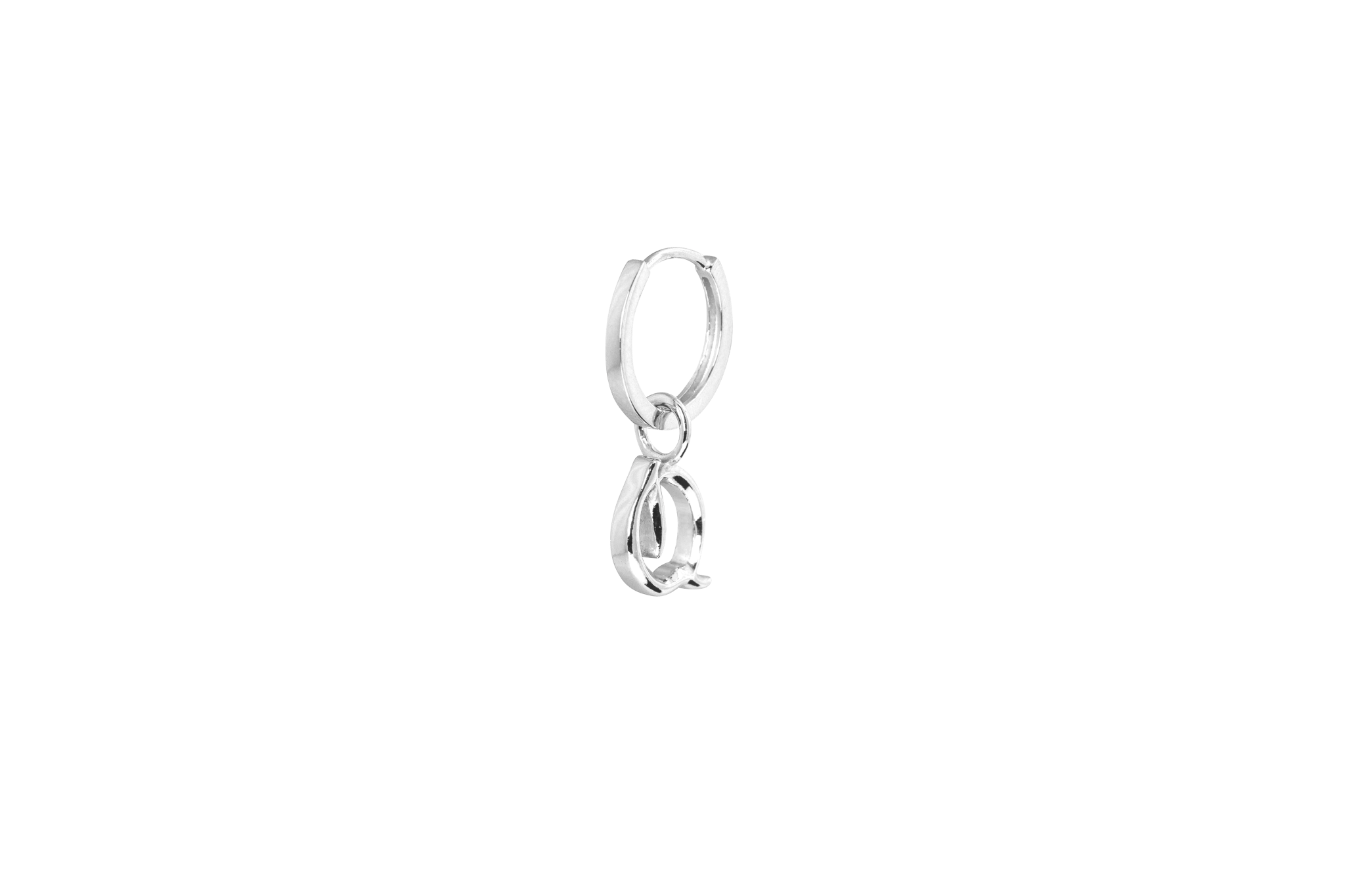 IX Q Letter Charm Silver