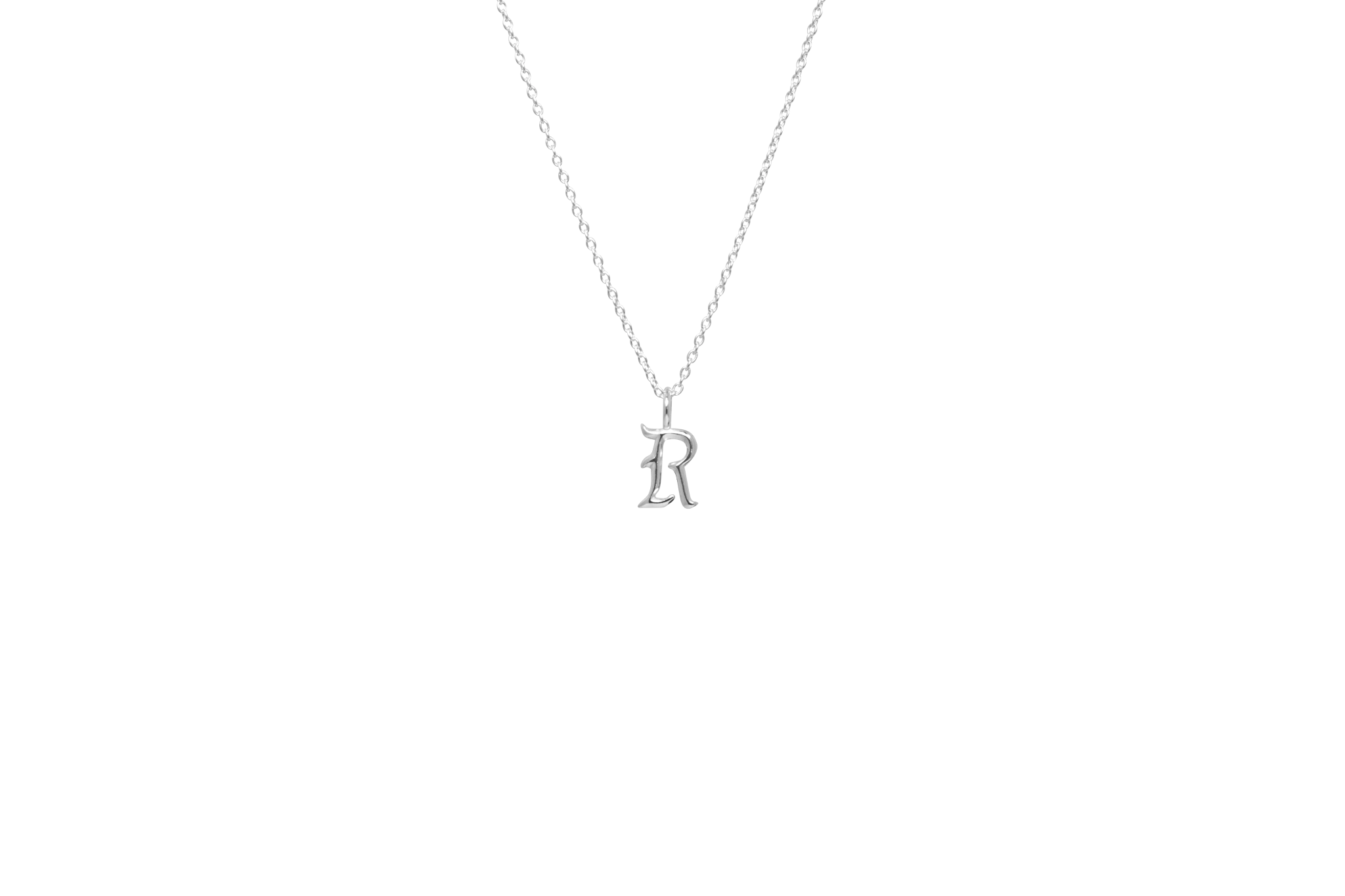 IX R Letter Charm Silver