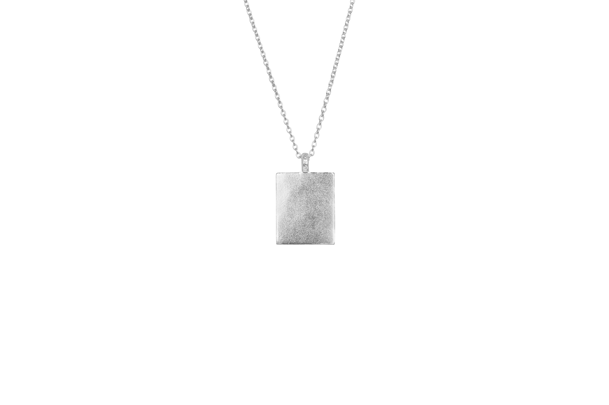 IX Rustic Square Pendant Silver