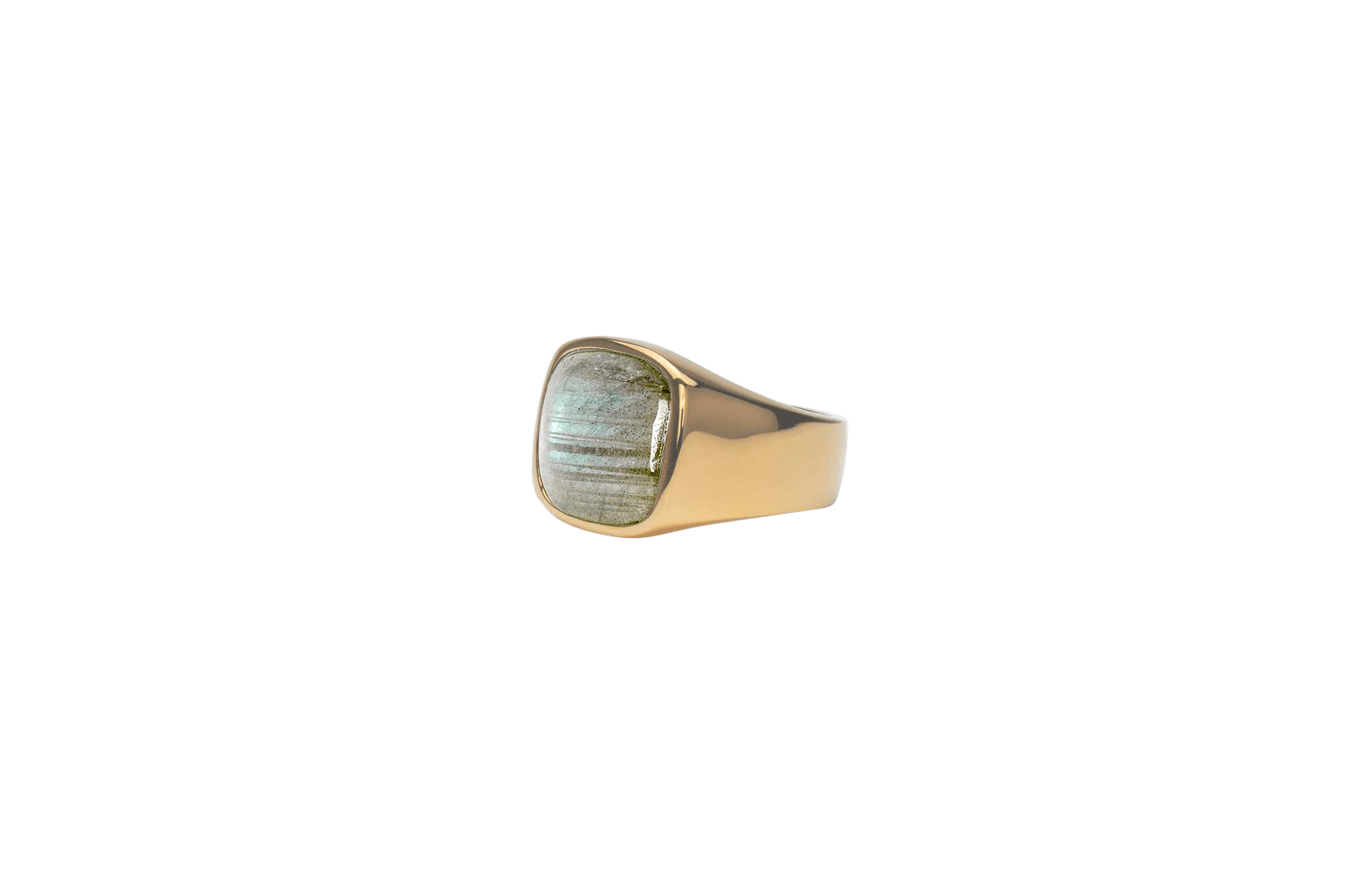 IX Cushion Signet Ring Labradorite