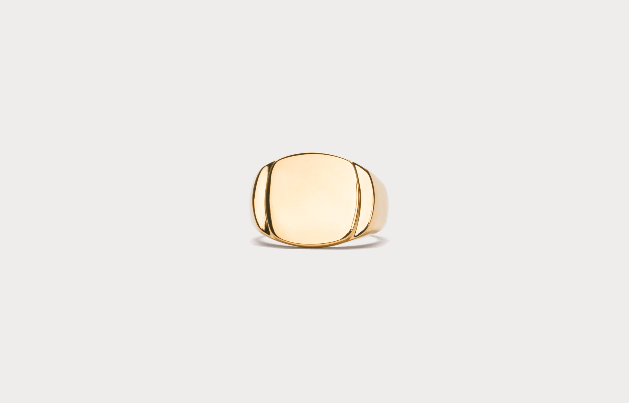 IX Cushion Polished Signet Ring