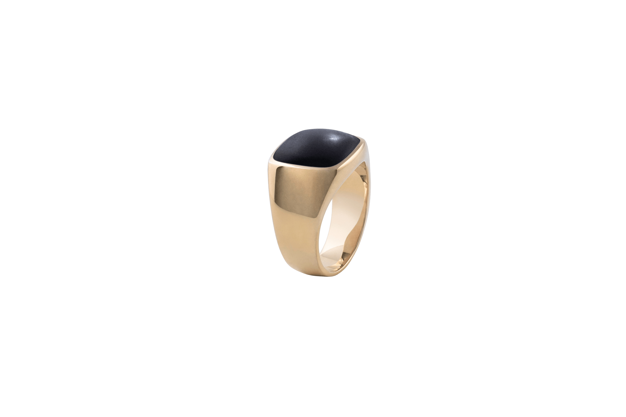 IX Cushion Signet Ring Black Onyx