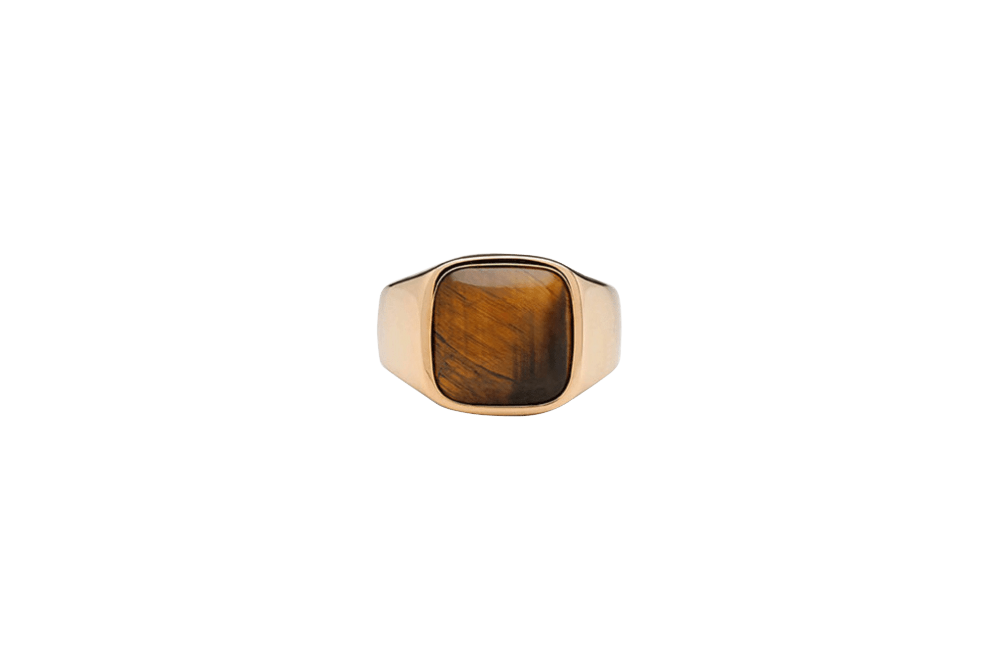 IX Cushion Signet Ring Tiger Eye