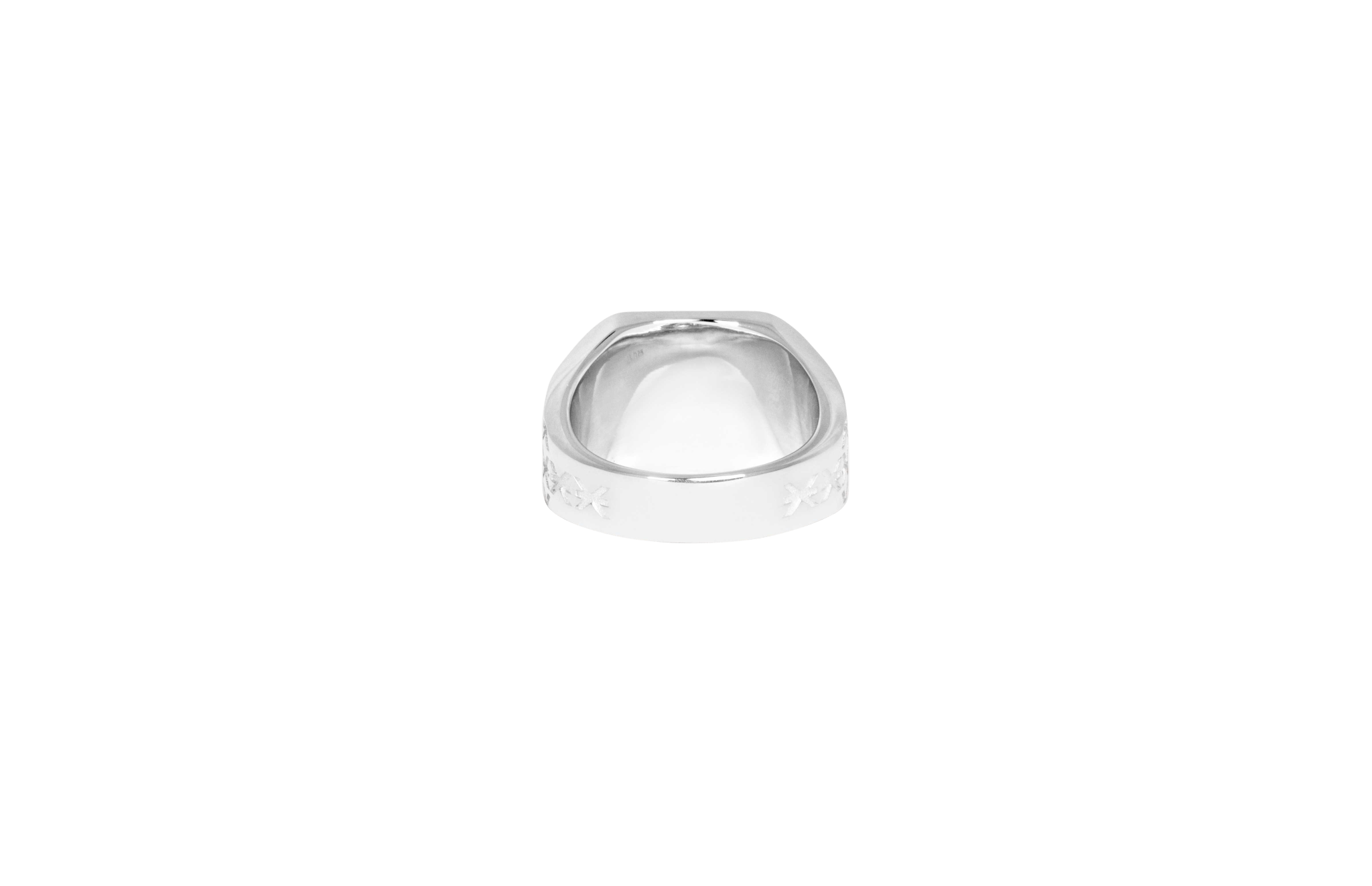 IX Octagon Logo Signet Ring Silver
