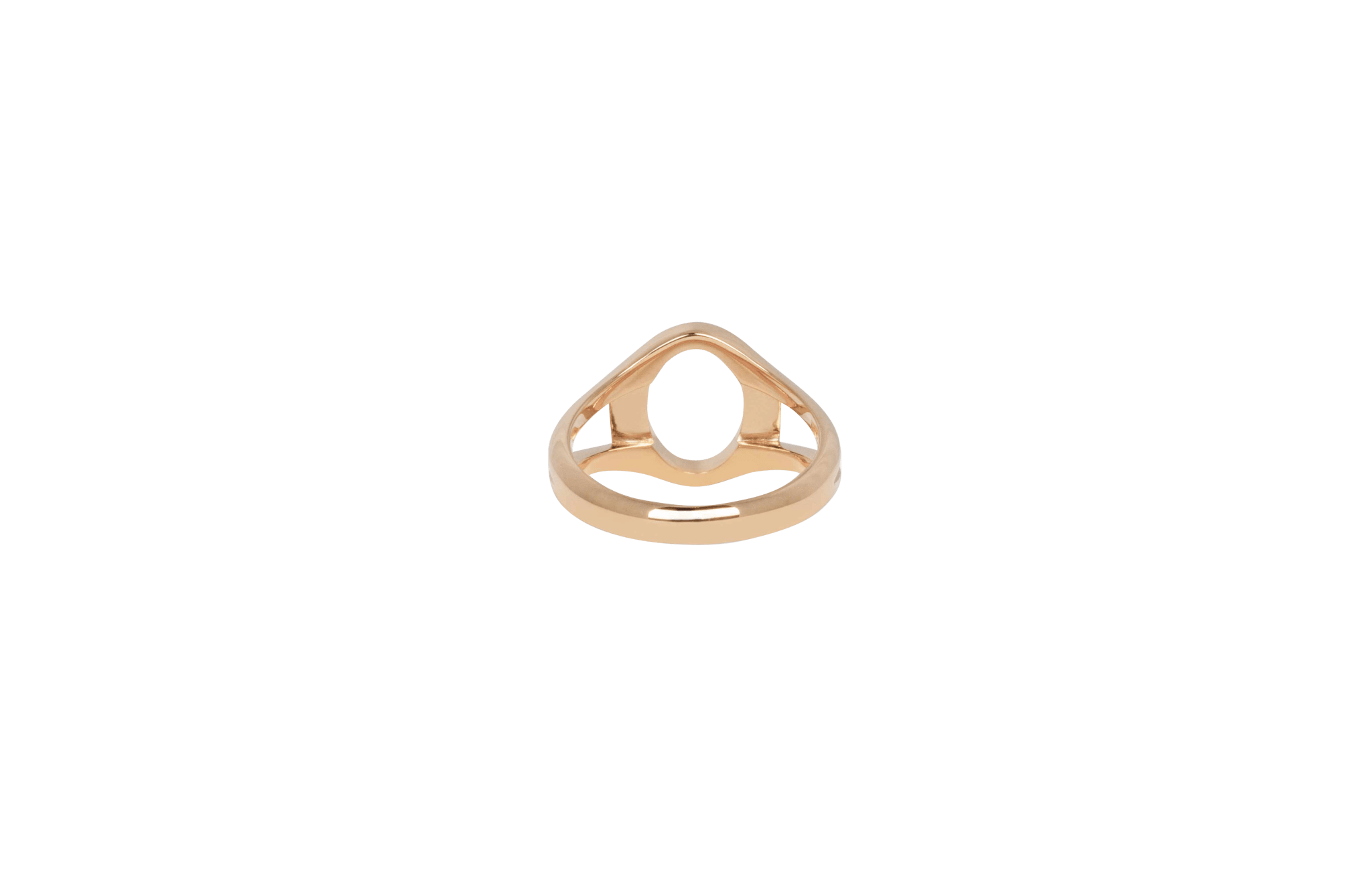 IX Mini Oval Simple Signet Ring Gold 14K