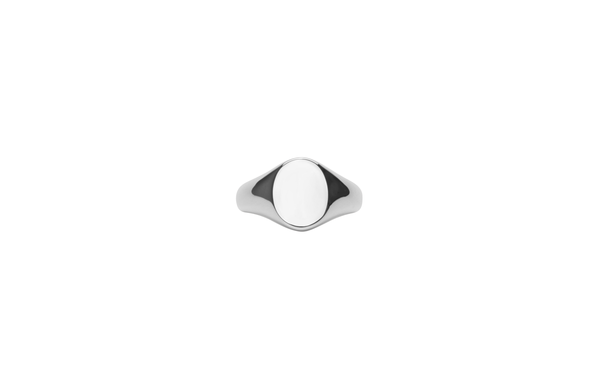 IX Mini Oval Signet Ring Silver
