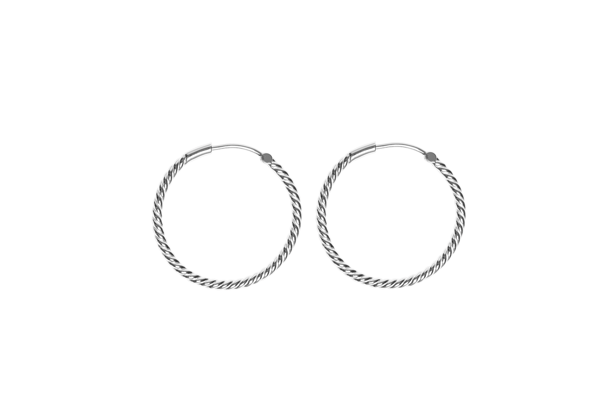 IX Rope Earrings Silver