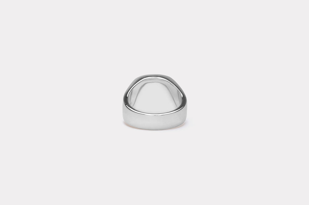 IX Cushion Signet Ring Charoite Silver