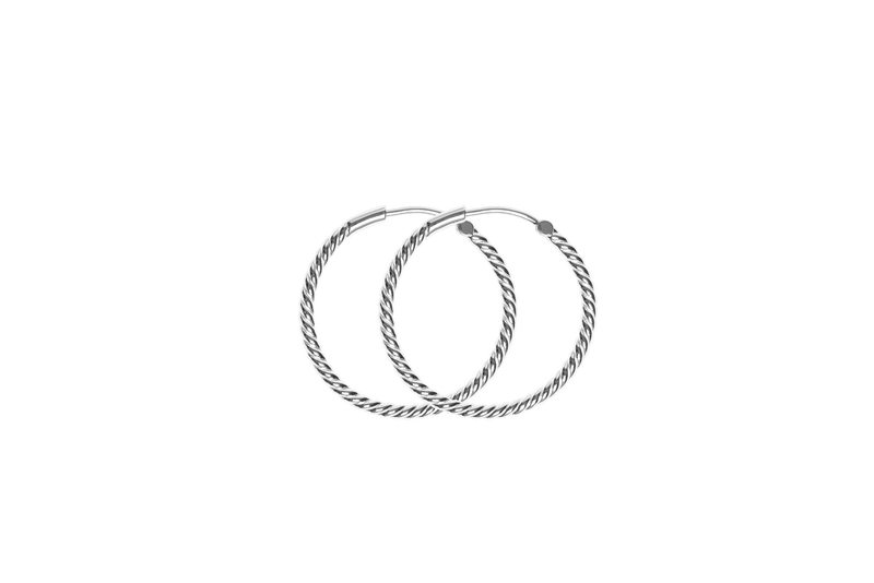 IX Rope Earrings Silver